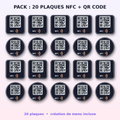 Pack création de menu + 20 plaques NFC