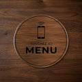 Plaque NFC ronde bois noyer